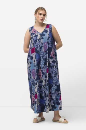 Moda za polnejše Haljina maxi bez rukava s cvjetnim printom plus velikost, xxl, Ulla Popken in Johann Popken (JP1880)