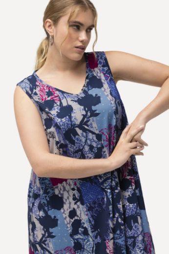 Moda za polnejše Haljina maxi bez rukava s cvjetnim printom plus velikost, xxl, Ulla Popken in Johann Popken (JP1880)