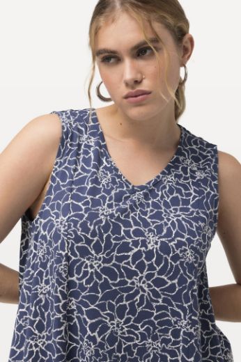 Moda za polnejše Haljina maxi bez rukava s cvjetnim printom plus velikost, xxl, Ulla Popken in Johann Popken (JP1880)