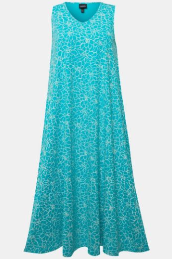Moda za polnejše Haljina maxi bez rukava s cvjetnim printom plus velikost, xxl, Ulla Popken in Johann Popken (JP1880)