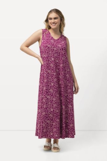 Moda za polnejše Haljina maxi bez rukava s minimalističkim printom plus velikost, xxl, Ulla Popken in Johann Popken (JP1880)