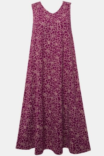 Moda za polnejše Haljina maxi bez rukava s minimalističkim printom plus velikost, xxl, Ulla Popken in Johann Popken (JP1880)