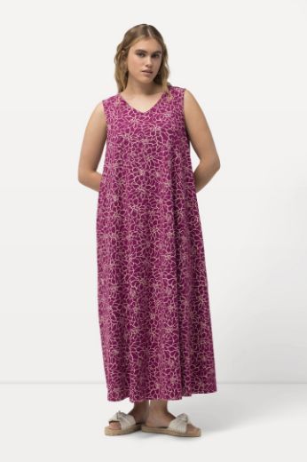 Moda za polnejše Haljina maxi bez rukava s minimalističkim printom plus velikost, xxl, Ulla Popken in Johann Popken (JP1880)