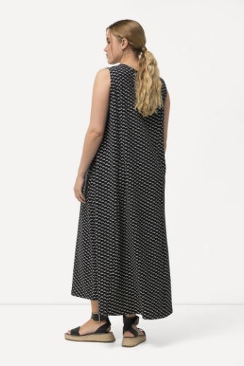 Moda za polnejše Haljina maxi bez rukava s minimalističkim printom plus velikost, xxl, Ulla Popken in Johann Popken (JP1880)