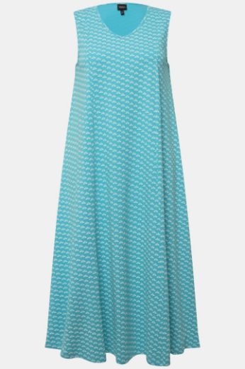 Moda za polnejše Haljina maxi bez rukava s minimalističkim printom plus velikost, xxl, Ulla Popken in Johann Popken (JP1880)