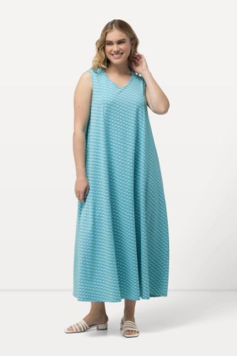 Moda za polnejše Haljina maxi bez rukava s minimalističkim printom plus velikost, xxl, Ulla Popken in Johann Popken (JP1880)