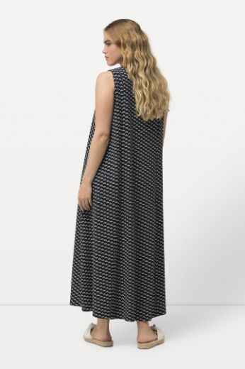 Moda za polnejše Haljina maxi bez rukava s minimalističkim printom plus velikost, xxl, Ulla Popken in Johann Popken (JP1880)