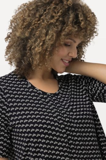 Moda za polnejše Tunika kratkih rukava  A kroja s minimalističkim printom plus velikost, xxl, Ulla Popken in Johann Popken (JP1880)