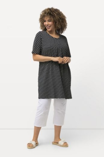 Moda za polnejše Tunika kratkih rukava  A kroja s minimalističkim printom plus velikost, xxl, Ulla Popken in Johann Popken (JP1880)