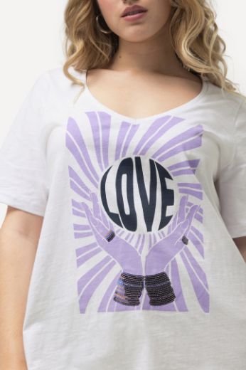 Moda za polnejše Majica kratkih rukava LOVE plus velikost, xxl, Ulla Popken in Johann Popken (JP1880)