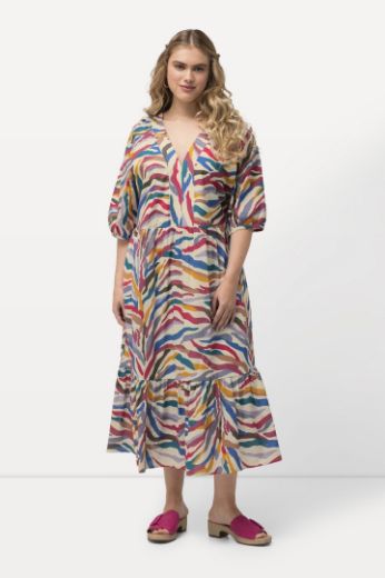 Moda za polnejše Haljina s 3/4 rukavima i printom plus velikost, xxl, Ulla Popken in Johann Popken (JP1880)