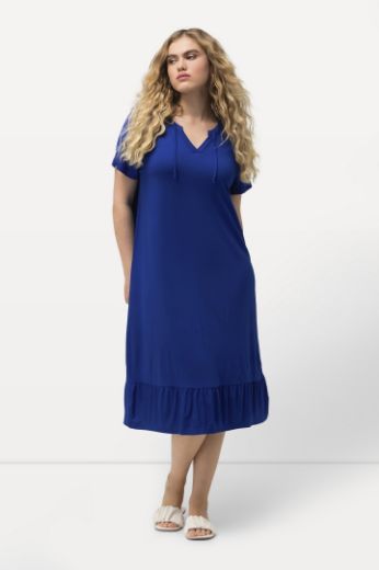 Moda za polnejše Haljina midi A kroja kratkih rukava plus velikost, xxl, Ulla Popken in Johann Popken (JP1880)