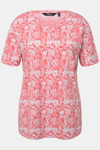 Moda za polnejše Majica kratkih rukava V izreza s motivom koralja plus velikost, xxl, Ulla Popken in Johann Popken (JP1880)