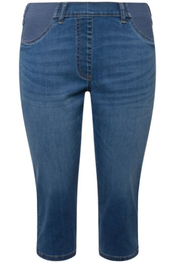Moda za polnejše Hlače traper Capry plus velikost, xxl, Ulla Popken in Johann Popken (JP1880)