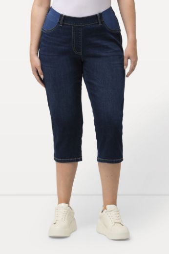 Moda za polnejše Hlače traper Capry plus velikost, xxl, Ulla Popken in Johann Popken (JP1880)