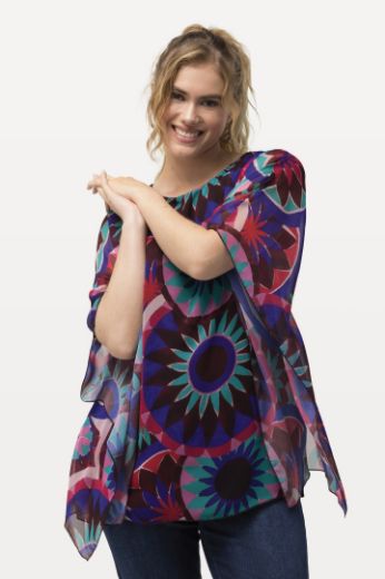 Moda za polnejše Bluza dvoslojna spuštenih rukava plus velikost, xxl, Ulla Popken in Johann Popken (JP1880)