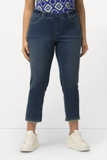 Moda za polnejše Hlače traper 7/8 s resicama plus velikost, xxl, Ulla Popken in Johann Popken (JP1880)