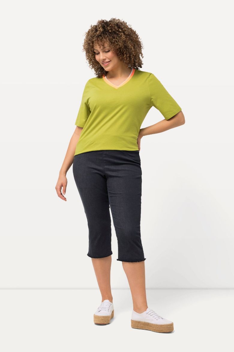 Moda za polnejše Hlače Capri Sienna plus velikost, xxl, Ulla Popken in Johann Popken (JP1880)