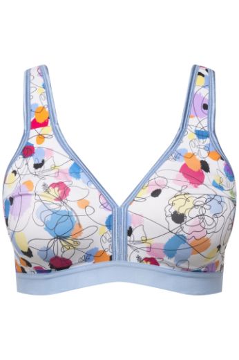 Moda za polnejše Grudnjak minimizer s motivom nepravilnih krugova plus velikost, xxl, Ulla Popken in Johann Popken (JP1880)