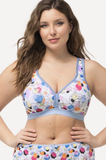 Moda za polnejše Grudnjak minimizer s motivom nepravilnih krugova plus velikost, xxl, Ulla Popken in Johann Popken (JP1880)