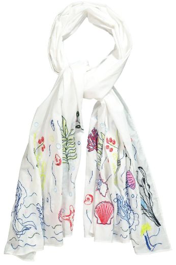 Moda za polnejše Šal morskog motiva plus velikost, xxl, Ulla Popken in Johann Popken (JP1880)