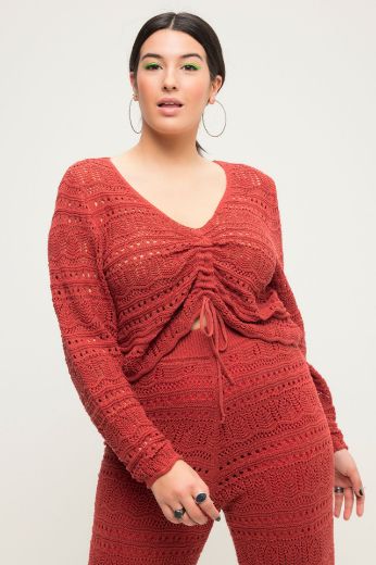 Moda za polnejše Pulover kraćeg kroja plus velikost, xxl, Ulla Popken in Johann Popken (JP1880)