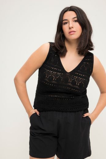 Moda za polnejše Majica bez rukava pletena plus velikost, xxl, Ulla Popken in Johann Popken (JP1880)