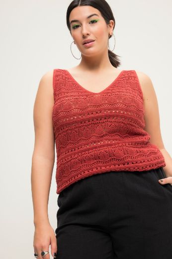 Moda za polnejše Majica bez rukava pletena plus velikost, xxl, Ulla Popken in Johann Popken (JP1880)
