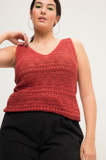 Moda za polnejše Majica bez rukava pletena plus velikost, xxl, Ulla Popken in Johann Popken (JP1880)