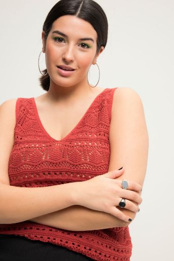 Moda za polnejše Majica bez rukava pletena plus velikost, xxl, Ulla Popken in Johann Popken (JP1880)