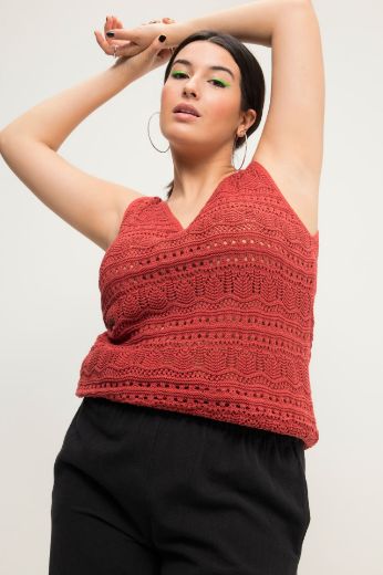 Moda za polnejše Majica bez rukava pletena plus velikost, xxl, Ulla Popken in Johann Popken (JP1880)