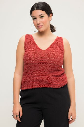 Moda za polnejše Majica bez rukava pletena plus velikost, xxl, Ulla Popken in Johann Popken (JP1880)