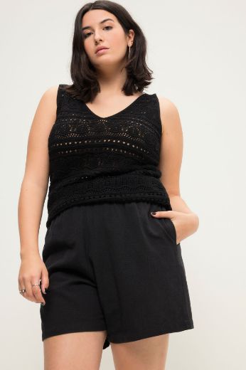Moda za polnejše Hlače kratke od lana plus velikost, xxl, Ulla Popken in Johann Popken (JP1880)
