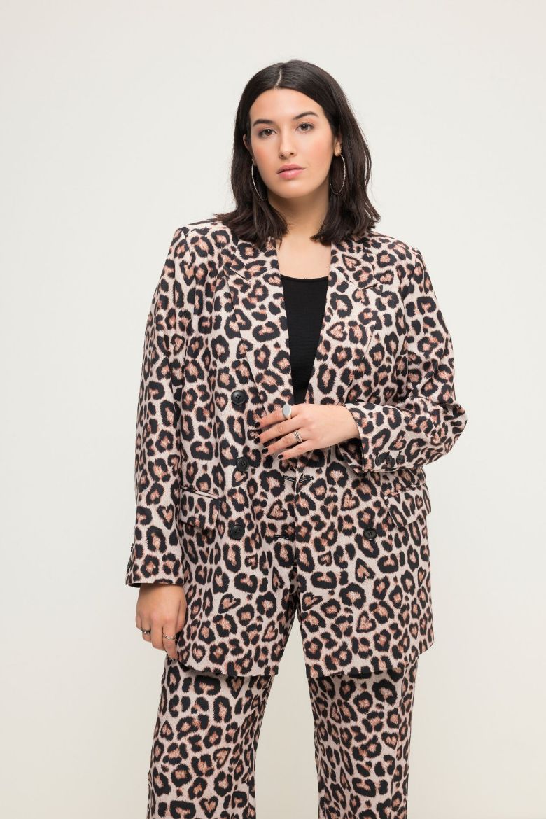 Moda za polnejše Sako lagani s leopard printom plus velikost, xxl, Ulla Popken in Johann Popken (JP1880)