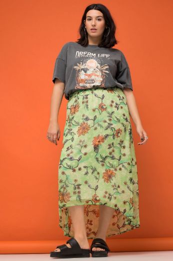 Moda za polnejše Suknja midi cvjetnog printa plus velikost, xxl, Ulla Popken in Johann Popken (JP1880)