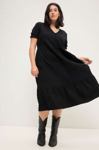 Moda za polnejše Haljina midi kratkih rukava plus velikost, xxl, Ulla Popken in Johann Popken (JP1880)