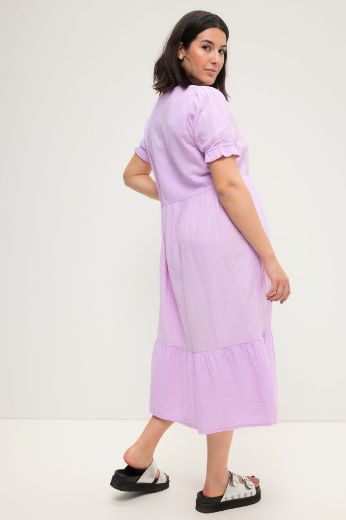 Moda za polnejše Haljina midi kratkih rukava plus velikost, xxl, Ulla Popken in Johann Popken (JP1880)