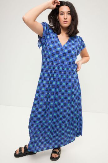 Moda za polnejše Haljina maxi  A kroja s printom plus velikost, xxl, Ulla Popken in Johann Popken (JP1880)