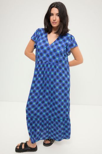 Moda za polnejše Haljina maxi  A kroja s printom plus velikost, xxl, Ulla Popken in Johann Popken (JP1880)