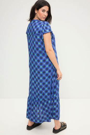 Moda za polnejše Haljina maxi  A kroja s printom plus velikost, xxl, Ulla Popken in Johann Popken (JP1880)