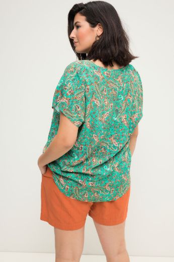 Moda za polnejše Bluza kratkih rukava s printom plus velikost, xxl, Ulla Popken in Johann Popken (JP1880)