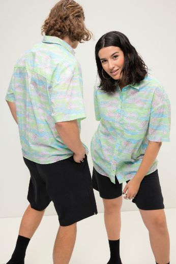 Moda za polnejše Košulja kratkih rukava morskog printa plus velikost, xxl, Ulla Popken in Johann Popken (JP1880)
