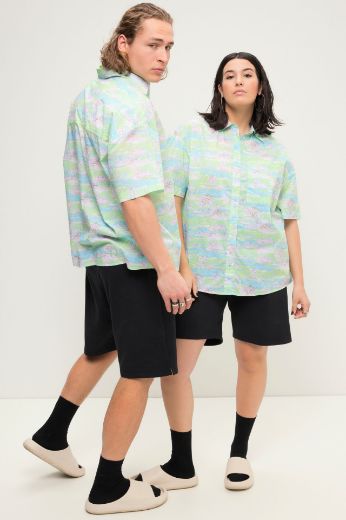 Moda za polnejše Košulja kratkih rukava morskog printa plus velikost, xxl, Ulla Popken in Johann Popken (JP1880)