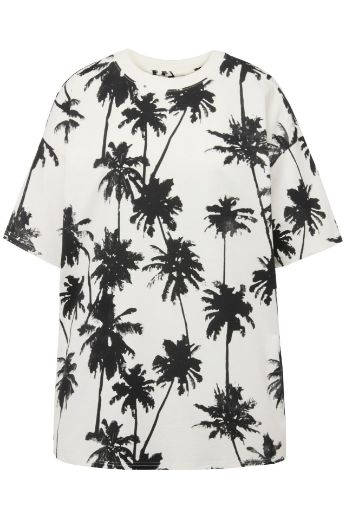 Moda za polnejše Majica kratkih rukava s printom palmi plus velikost, xxl, Ulla Popken in Johann Popken (JP1880)