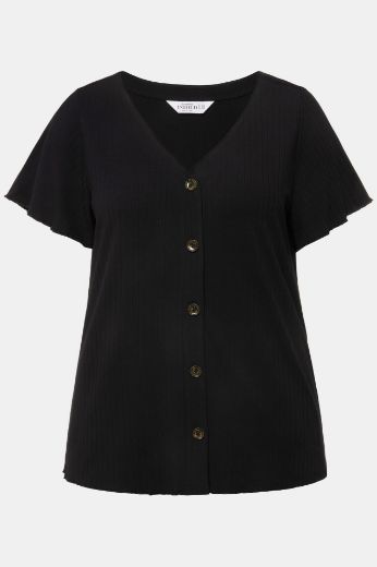 Moda za polnejše Majica kratkih rukava na kopčanje plus velikost, xxl, Ulla Popken in Johann Popken (JP1880)