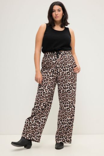 Moda za polnejše Hlače s leopard printom plus velikost, xxl, Ulla Popken in Johann Popken (JP1880)