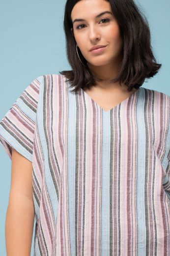 Moda za polnejše Bluza na pruge kratkih rukava plus velikost, xxl, Ulla Popken in Johann Popken (JP1880)