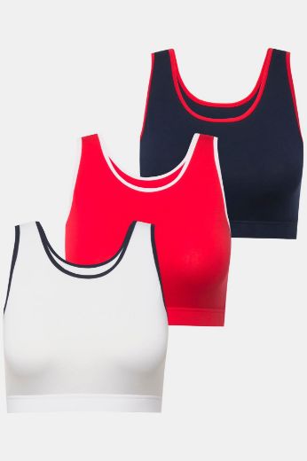 Moda za polnejše Grudnjak sportski 3 komada plus velikost, xxl, Ulla Popken in Johann Popken (JP1880)