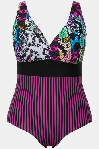 Moda za polnejše Kupaći kostim jednodijelni plus velikost, xxl, Ulla Popken in Johann Popken (JP1880)