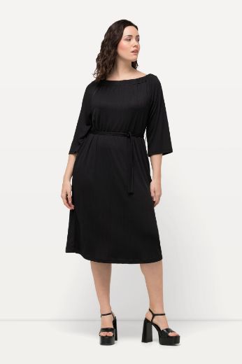 Moda za polnejše Haljina s izrezom 3/4 rukava plus velikost, xxl, Ulla Popken in Johann Popken (JP1880)